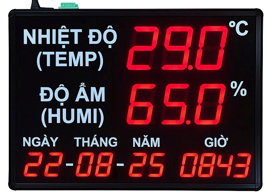 Bảng LED hiển thị nhiệt độ độ ẩm, thời gian DIS-7SEG-01